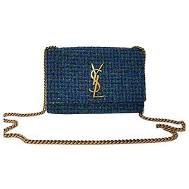 Autre Marque Borsa a tracolla Kate Small in tweed con catena
