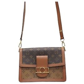 Louis Vuitton Borsa a tracolla Monogram Dauphine MM con catena