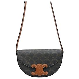 Bolso bandolera Céline de lona marrón