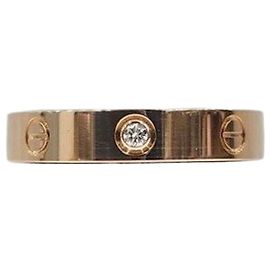 Cartier Diamond Love Band Ring Small Pink Gold