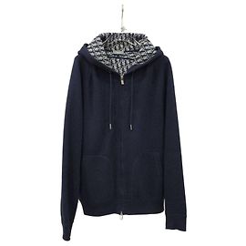 Dior Oblique Cashmere Track Hooded Zip-Up XL