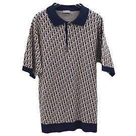 Dior Oblique Polohemd Grün Leder