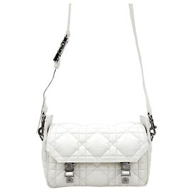 Dior Borsa Camp Bag Macro Cannage in vitello bianco