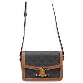 Céline Canvas Crossbody Bag Brown