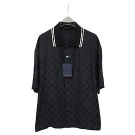 Louis Vuitton Camicia a maniche corte in seta con jacquard moiré monogram