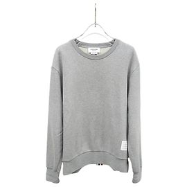 Thom Browne Gray Three-Stripe Sweatshirt