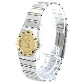 Omega Constellation Quartz Edelstahl und Gelbgold 22