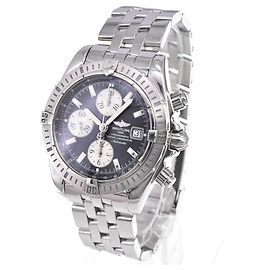 Breitling Chronomat Chronograph Automatic Stainless Steel and Lizard with Diamonds Markers and Mother of Pearl 44