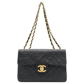 Bolsa de Ombro Chanel Large Matelassé Coco Mark com Corrente Dupla