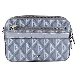 Dior Vibe Borsa a tracolla in tela rivestita grigia