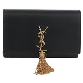 Autre Marque Saint Laurent Classic Monogram Tassel Chain Leather
