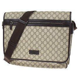 Borsa Messenger Gucci Web Strap GG Coated Canvas Large