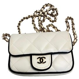 Chanel Square Resin Chain Flap Quilted Lambskin Mini