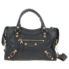 Balenciaga City Giant Studs Leather Mini