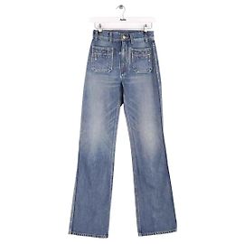 Céline Blaue Straight-Leg-Jeans aus Baumwolle