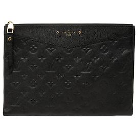 Black Louis Vuitton Monogram Empreinte Daily Pouch Clutch Bag