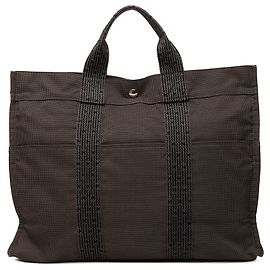 Bolso Tote Herline MM Hermès de Lona Marrón