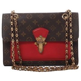 Louis Vuitton Victoire Monogram Canvas Crossbody Bag in Brown x Red M41731