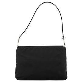Prada B9230 Black Tessuto Spazzolato Nylon Schultertasche