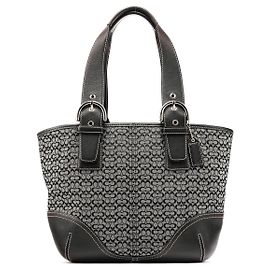 Coach Borsa Tote 6383 Grey Black Signature Soho