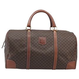 Céline Celine Vintage Duffle Macadam Coated Canvas Large