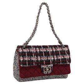 Chanel Vintage CC Chain Flap Quilted Multicolor Tweed Medium
