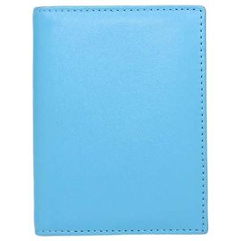 Comme des Garcons Light Blue Leather Classic Bifold Wallet