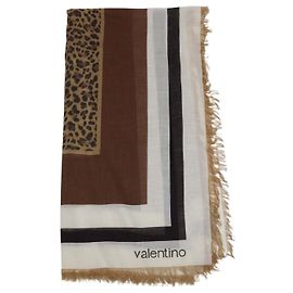 Valentino mehrfarbiger Kaschmir-Schal mit Leoparden-Print