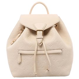 Louis Vuitton Montsouris PM Monogram Empreinte Rucksack in Beige M45397