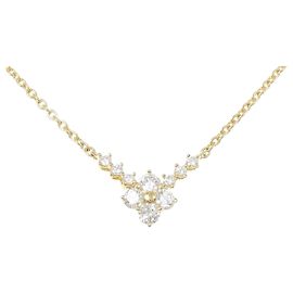 Autre Marque Collana Au750 Fiore e Diamanti