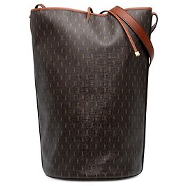 Autre Marque Borsa secchiello Saint Laurent Le Monogramme in tela rivestita marrone
