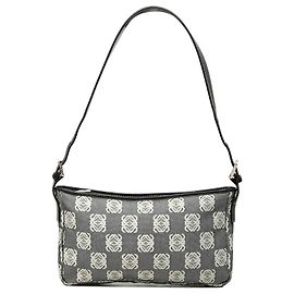 Bolso de hombro LOEWE de lona Anagram gris