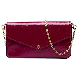 Louis Vuitton Pink Monogram Vernis Pochette Felicie