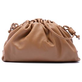 Bottega Veneta Brown Lambskin The Mini Pouch Crossbody