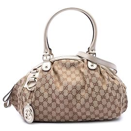 Borsa Gucci Beige GG Canvas Sukey Satchel