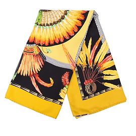 Pañuelo de seda Hermès Yellow Brazil 90