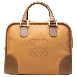 LOEWE Amazona 32 in pelle bicolore marrone