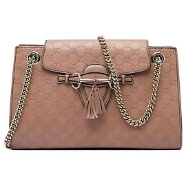 Sac à épaule Gucci Brown Large Guccissima Emily