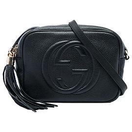 Gucci Soho Disco Crossbody in pelle di vitello nera