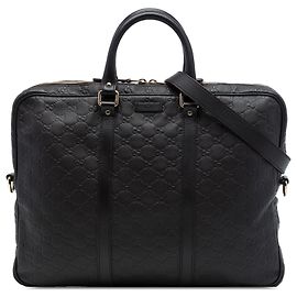 Mala de Negócios Gucci Black Guccissima