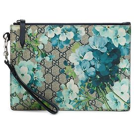 Clutch Gucci Blue GG Supreme Blooms