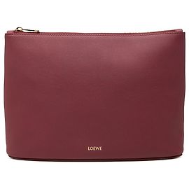 LOEWE Red Leather Oblong Pouch