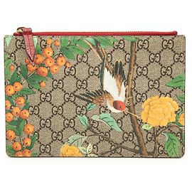 Clutch Gucci Beige GG Supreme Tian Zip