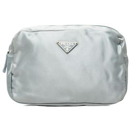 Beauty case in raso blu Prada