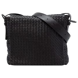 Bolso bandolera con solapa Bottega Veneta en Nappa Intrecciato marrón