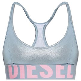 Top de bikini Diesel azul claro brillante
