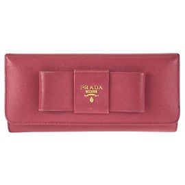 Portafoglio lungo Prada Saffiano Ribbon