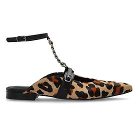 Autre Marque Munthe Perma Ballerinas Leopardenmuster Leder beige