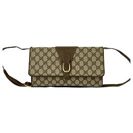 Borsa a tracolla in pelle con motivo logo GG Gucci