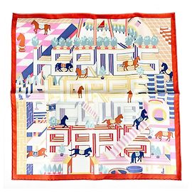 Hermès Lenço de seda HERMES Gavroche detalhe Horse Club